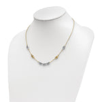 Load image into Gallery viewer, Leslie&#39;s 14k Two-tone Polished and D/C w/ 1.25in ext NecklaceLF1376-16.75
