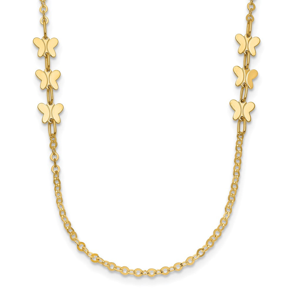 Leslie's 14k Polished Butterfly NecklaceLF1378-24