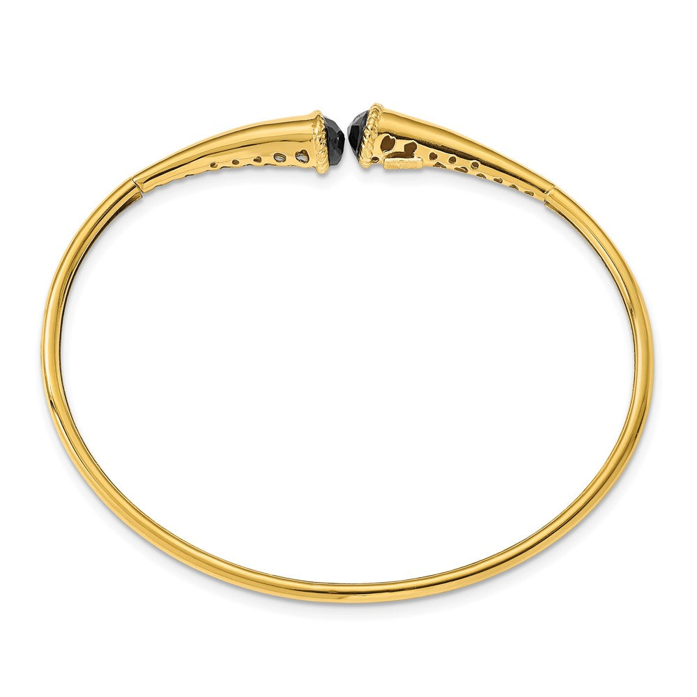 Leslie's 14k Black Spinel Heart Flexible BangleLF1380