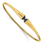 Load image into Gallery viewer, Leslie&#39;s 14k Black Spinel Heart Flexible BangleLF1380
