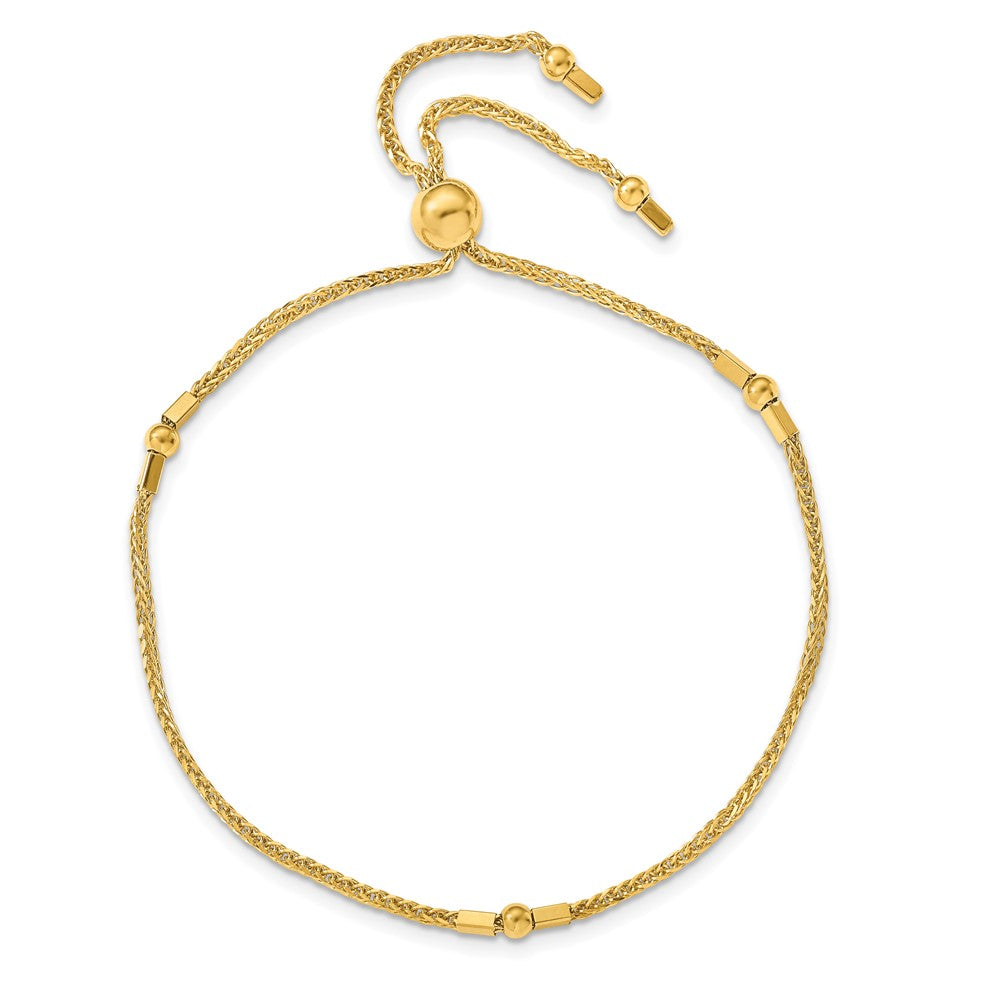 Leslie's 14k Polished Adj. BraceletLF1387