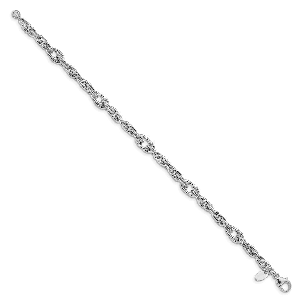 Leslie's 14k White Gold Polished Link BraceletLF1396-7.5