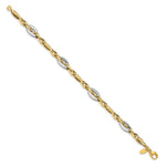 Load image into Gallery viewer, Leslie&#39;s 14k Two-tone Polished Link BraceletLF1397-7.5
