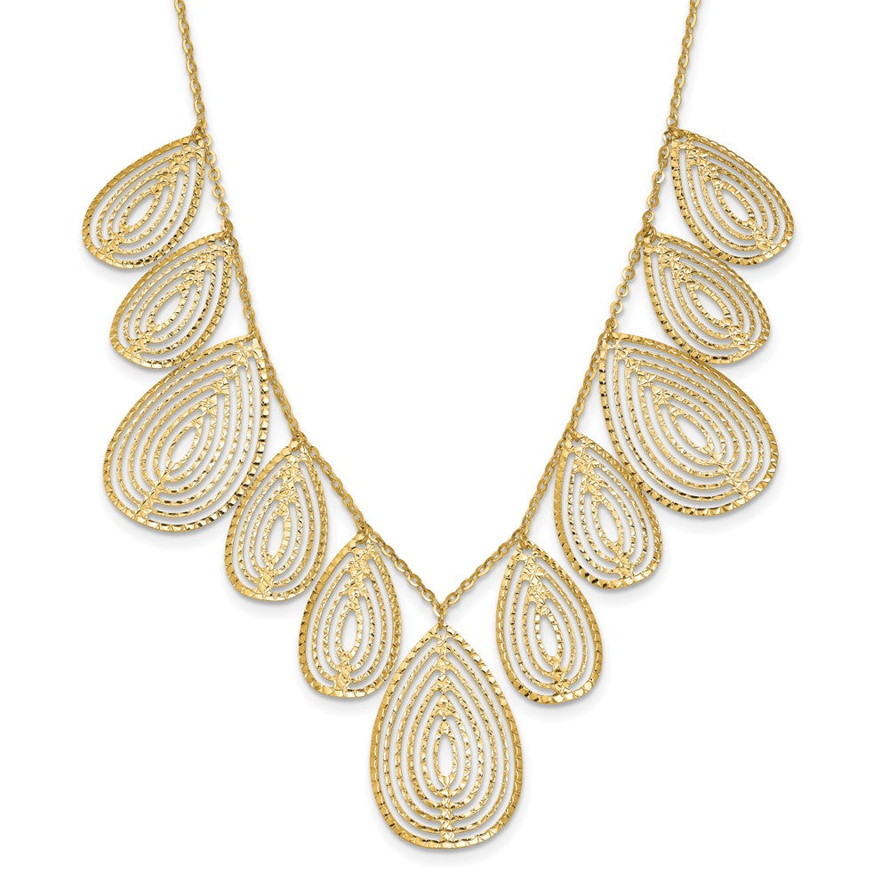 Leslie's 14k Polished D/C w/ 2in ext. NecklaceLF1398-16.75