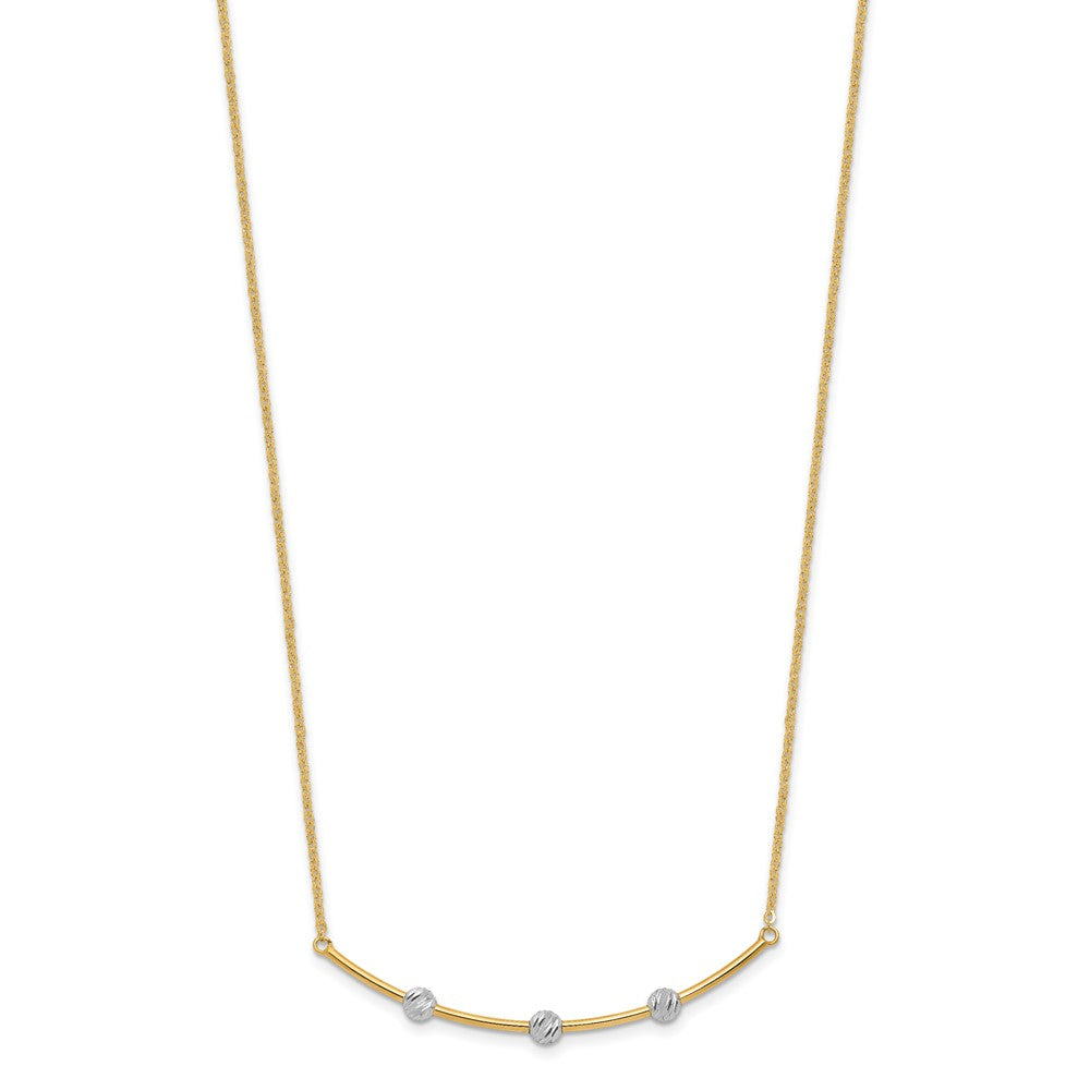 Leslie's 14K Two-tone D/C Bar NecklaceLF1401-18