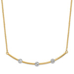 Load image into Gallery viewer, Leslie&#39;s 14K Two-tone D/C Bar NecklaceLF1401-18
