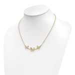 Load image into Gallery viewer, Leslie&#39;s 14K Polished Filigree 3-Butterfly Bar NecklaceLF1402-18

