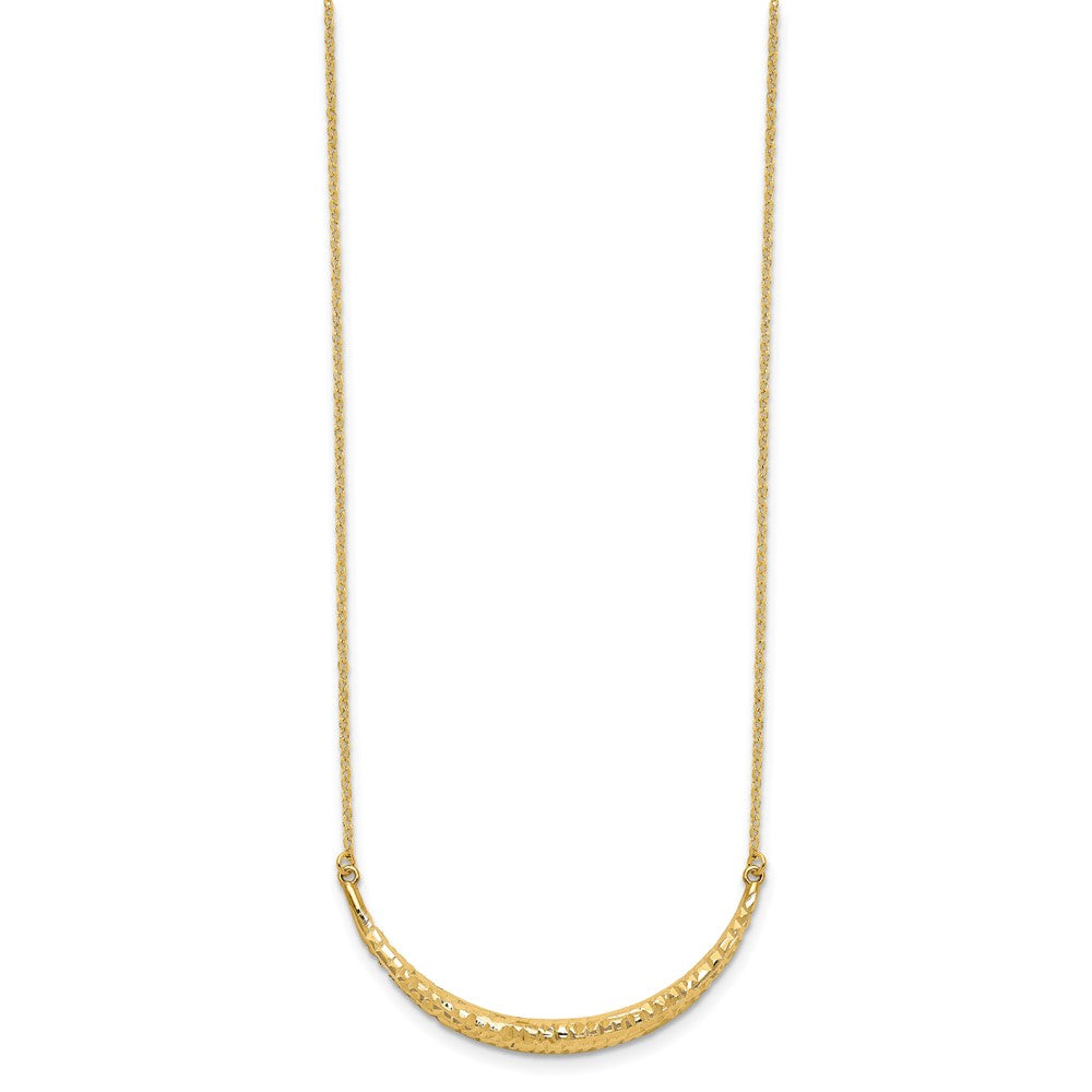 Leslie's 14K Polished D/C Bar Adjustable NecklaceLF1403-18