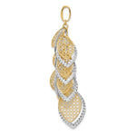 Load image into Gallery viewer, Leslie&#39;s 14K Two-tone Polished and Brushed Filigree PendantLF1405
