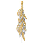 Load image into Gallery viewer, Leslie&#39;s 14K Two-tone Polished and Brushed Filigree PendantLF1405
