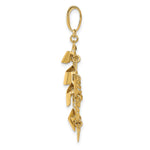 Load image into Gallery viewer, Leslie&#39;s 14K Polished Brushed Post Dangle PendantLF1406
