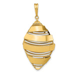 Load image into Gallery viewer, Leslie&#39;s 14K Polished Brushed Post Dangle PendantLF1406
