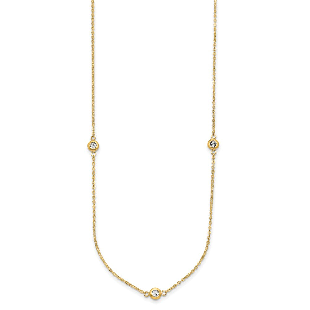 Leslie's 14k Two-tone Polished D/C NecklaceLF1408-20