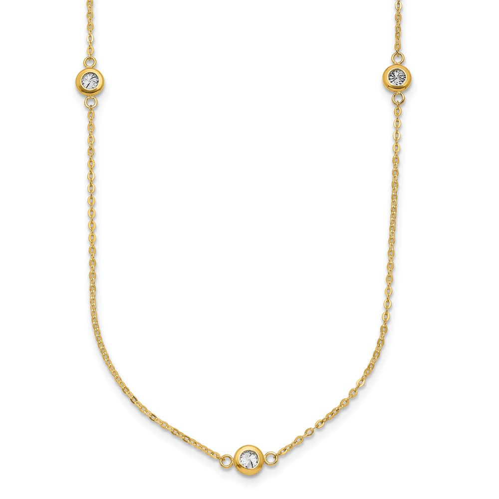 Leslie's 14k Two-tone Polished D/C NecklaceLF1408-20