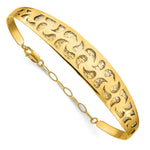 Load image into Gallery viewer, Leslie&#39;s 14k Polished D/C w/ Safety Chain BangleLF1410
