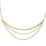 Load image into Gallery viewer, Leslie&#39;s 14k Polished Multi-strand w/2 in ext NecklaceLF1416-17.5
