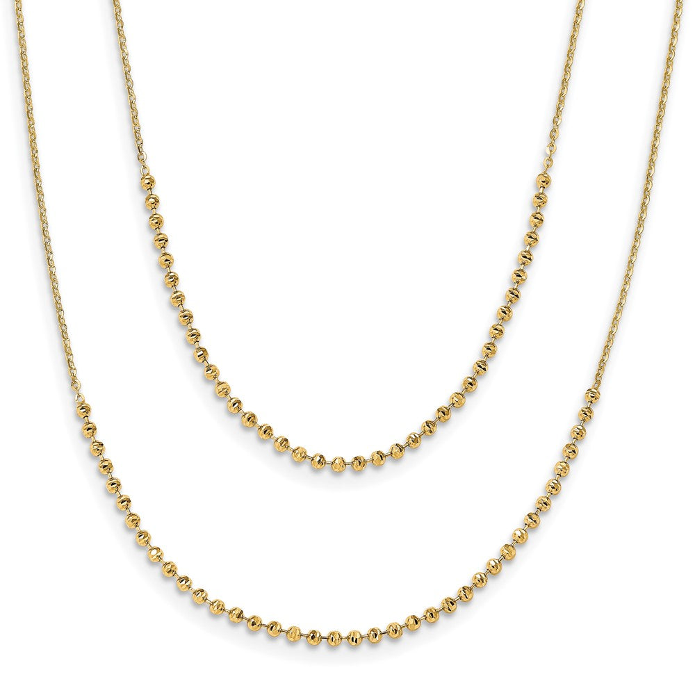 Leslie's 14k Polished Multi-strand Adjustable NecklaceLF1417-18