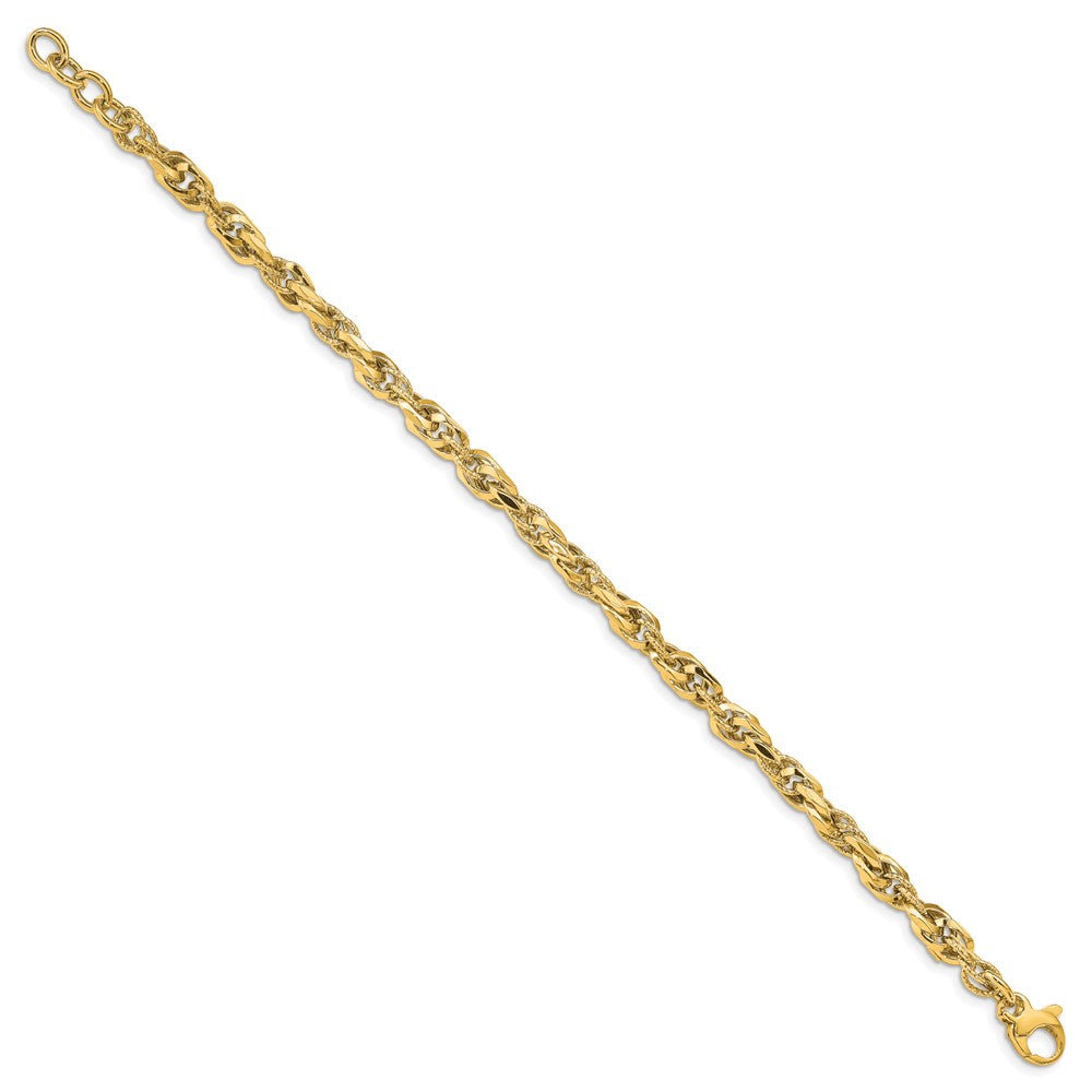 Leslie's 14k D/C Polished Link w/.5 ext. BraceletLF1420-7.25