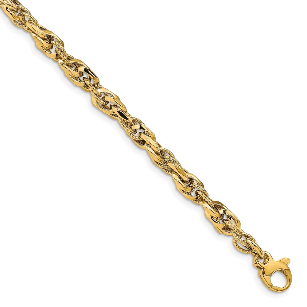 Leslie's 14k D/C Polished Link w/.5 ext. BraceletLF1420-7.25