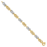 Load image into Gallery viewer, Leslie&#39;s 14K Two-tone Polished BraceletLF1429-7.5
