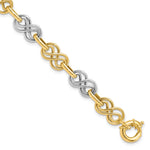 Load image into Gallery viewer, Leslie&#39;s 14K Two-tone Polished BraceletLF1429-7.5
