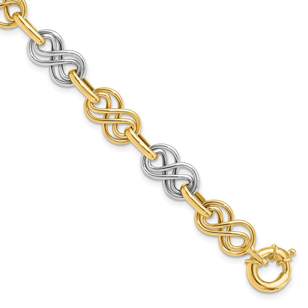 Leslie's 14K Two-tone Polished BraceletLF1429-7.5
