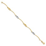 Load image into Gallery viewer, Leslie&#39;s 14K Two-tone Polished BraceletLF1431-7.5
