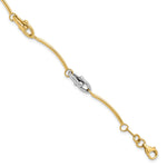Load image into Gallery viewer, Leslie&#39;s 14K Two-tone Polished BraceletLF1431-7.5

