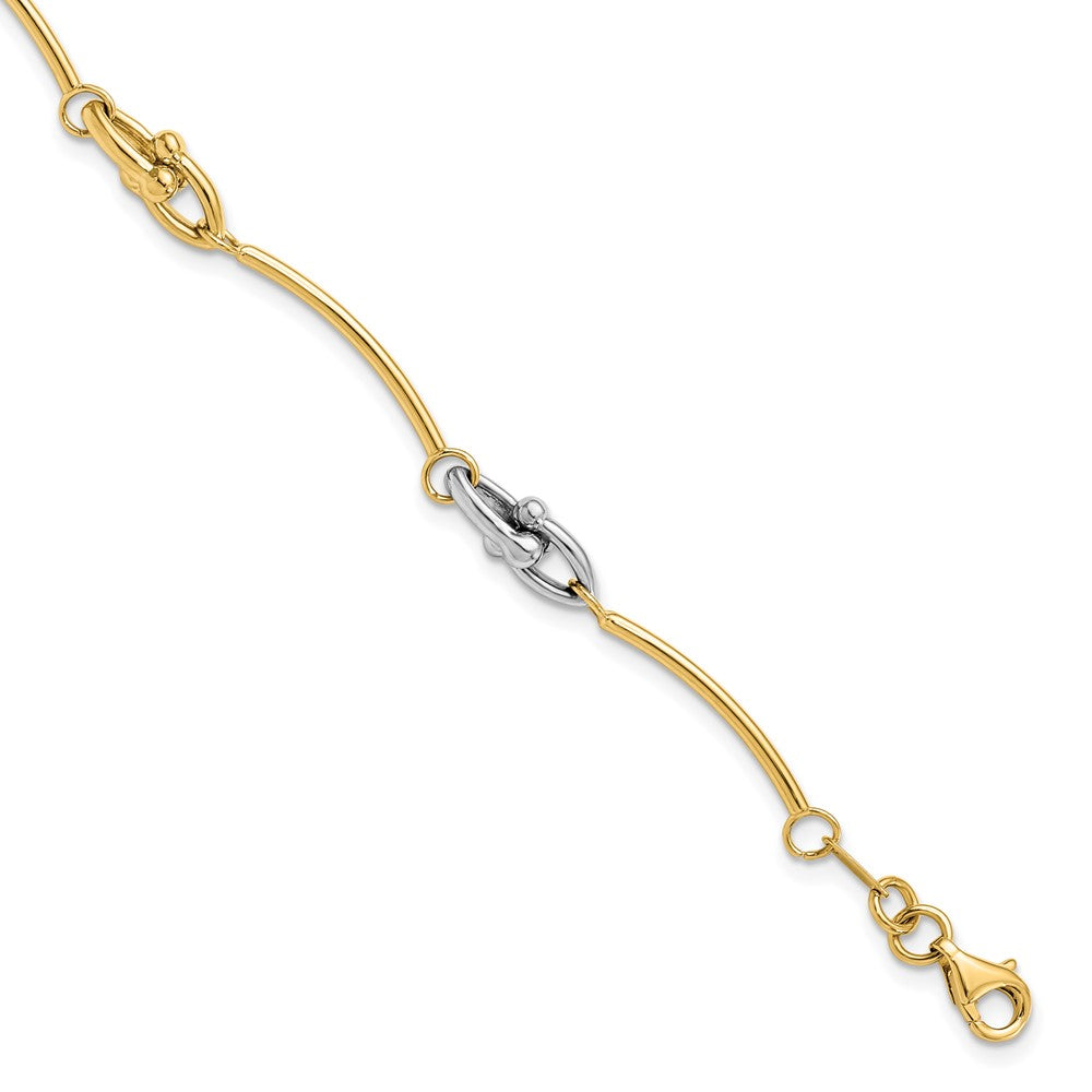 Leslie's 14K Two-tone Polished BraceletLF1431-7.5