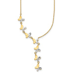 Load image into Gallery viewer, Leslie&#39;s 14K Rhodium-plated Polished D/C Butterfly NecklaceLF1432-18
