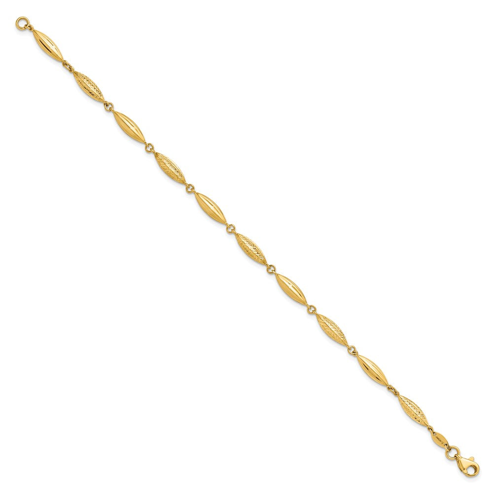 Leslie's 14k Polished D/C Fancy Link BraceletLF1435-7.75