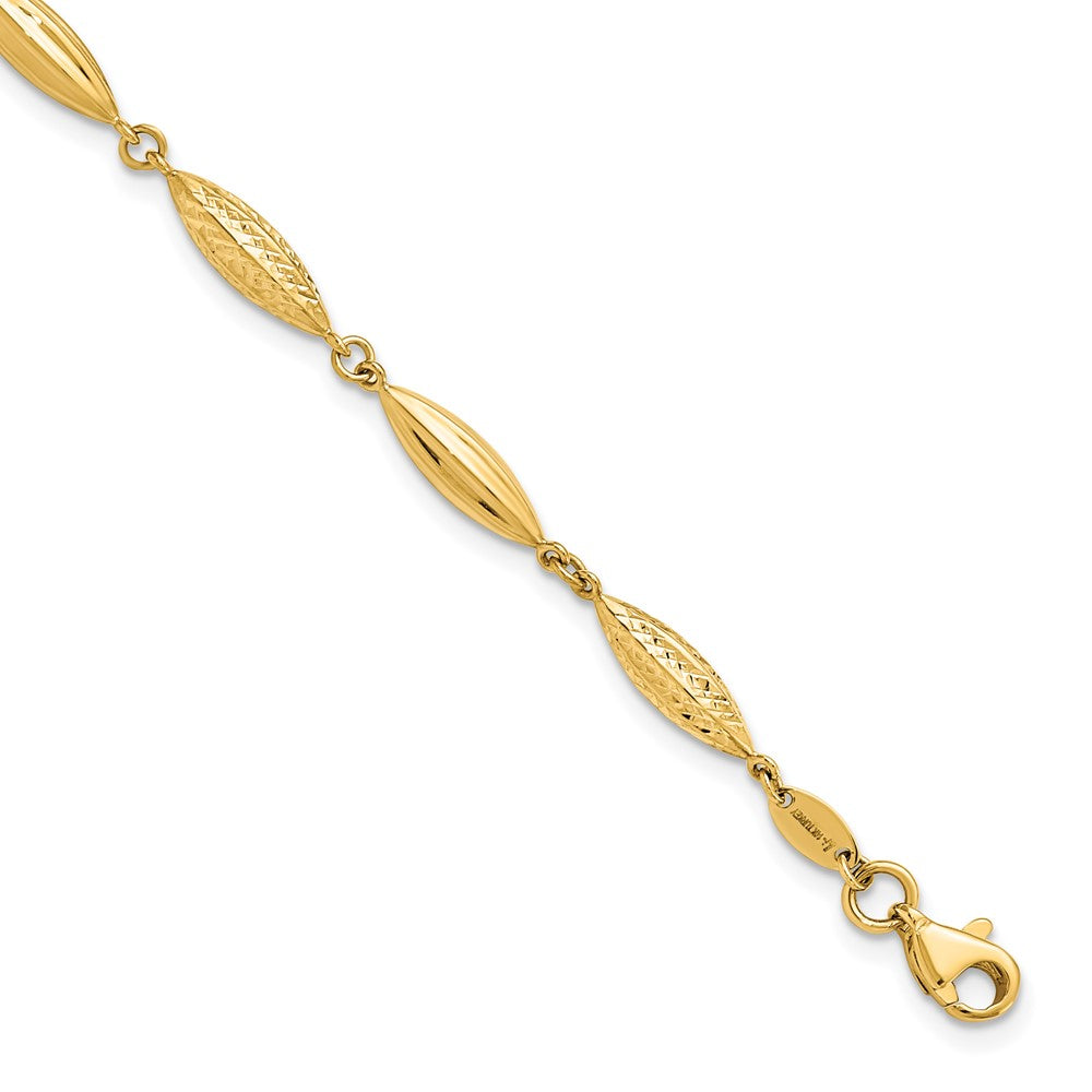 Leslie's 14k Polished D/C Fancy Link BraceletLF1435-7.75