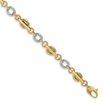 Load image into Gallery viewer, Leslie&#39;s 14K Two-tone Polished Fancy Link BraceletLF1448-7.5
