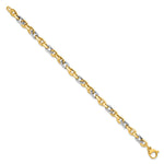 Load image into Gallery viewer, Leslie&#39;s 14K Two-tone Polished Fancy Link BraceletLF1450-7.75
