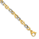 Load image into Gallery viewer, Leslie&#39;s 14K Two-tone Polished Fancy Link BraceletLF1450-7.75
