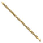Load image into Gallery viewer, Leslie&#39;s 14k Polished Fancy BraceletLF1451-7.5
