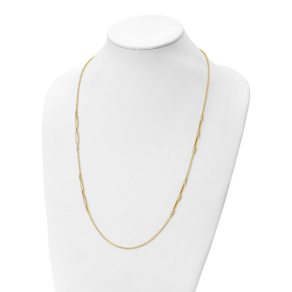 Leslie's 14k Polished Textured NecklaceLF1452-27.5