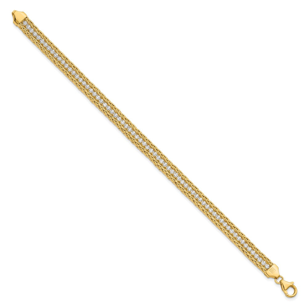 Leslie's 14k Polished CZ BraceletLF1453-7.5