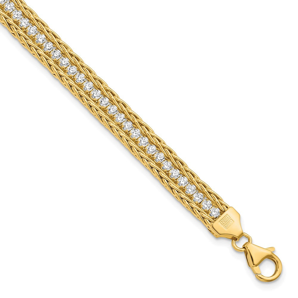 Leslie's 14k Polished CZ BraceletLF1453-7.5