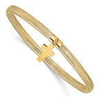 Load image into Gallery viewer, Leslie&#39;s 14K Polished Cross Charm Stretch BangleLF1463
