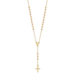 Load image into Gallery viewer, Leslie&#39;s 14K Yellow and Rose Gold Cross Y-Drop w/1.25 ext. NecklaceLF1467-16.5
