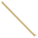 Load image into Gallery viewer, Leslie&#39;s 14K Polished Textured BraceletLF1472-7.5
