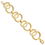 Load image into Gallery viewer, Leslie&#39;s 14k Polished Scratch-finish Fancy Link BraceletLF1474-7
