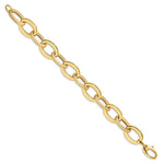 Load image into Gallery viewer, Leslie&#39;s 14k Polished Scratch-finish Fancy Link BraceletLF1475-7.75
