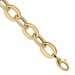 Load image into Gallery viewer, Leslie&#39;s 14k Polished Scratch-finish Fancy Link BraceletLF1475-7.75
