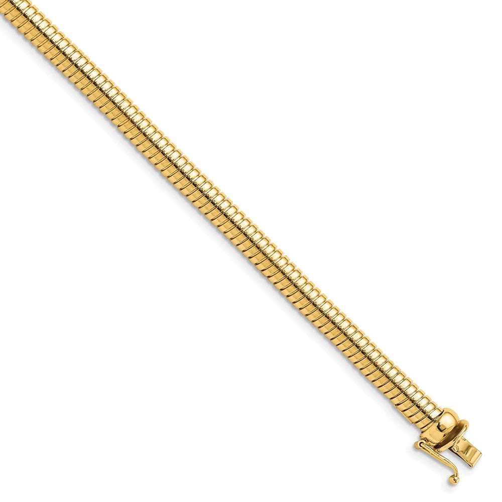 Leslie's 14k Polished Textured BraceletLF1480-7