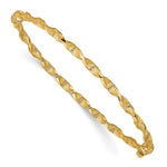 Load image into Gallery viewer, Leslie&#39;s 14K Polished Textured Twisted Hinged BangleLF1481
