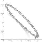 Load image into Gallery viewer, Leslie&#39;s 14K White Gold Polished Textured Twisted Hinged BangleLF1481W
