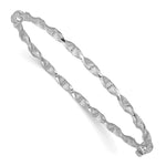 Load image into Gallery viewer, Leslie&#39;s 14K White Gold Polished Textured Twisted Hinged BangleLF1481W
