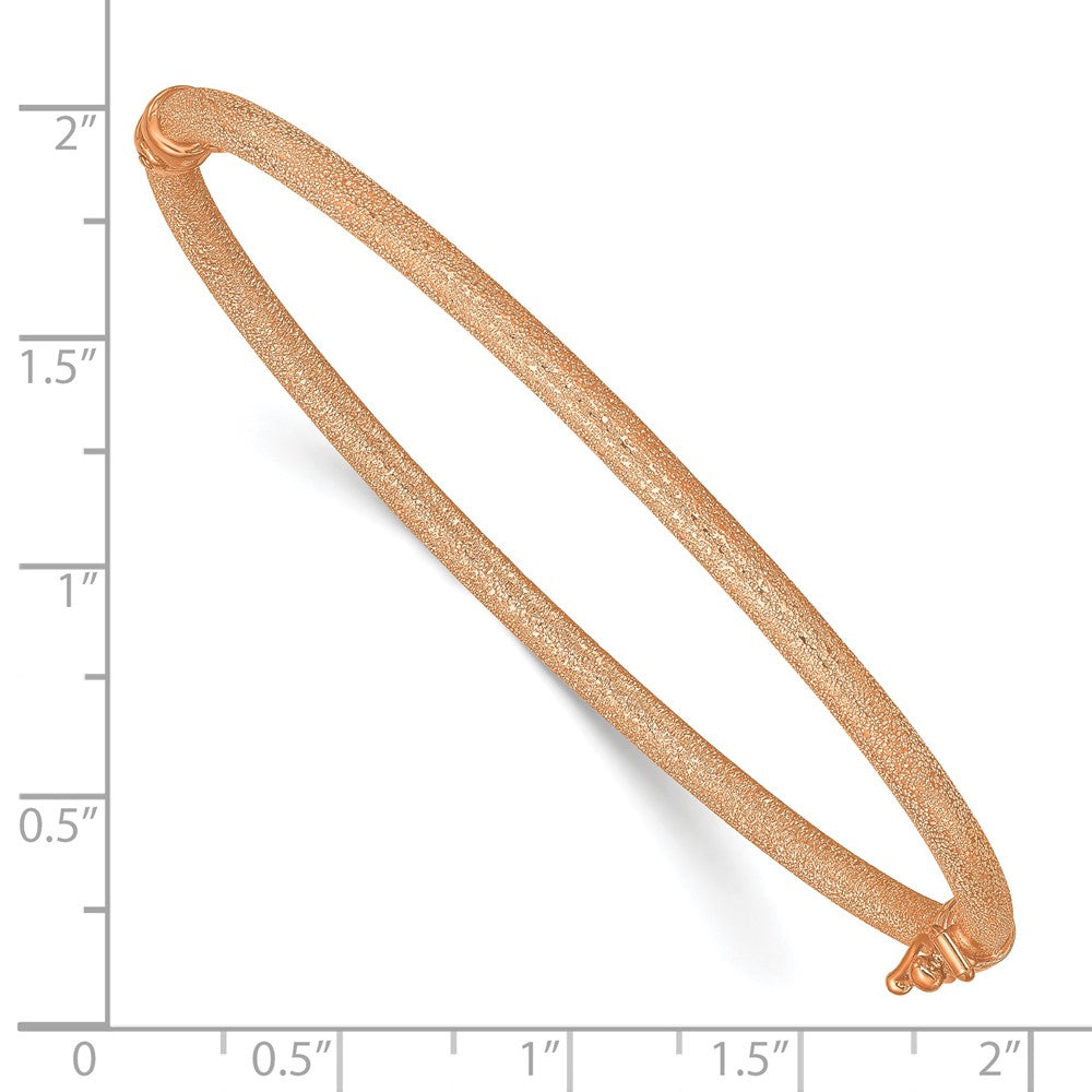 Leslie's 14K Rose Gold Textured Hinged BangleLF1482R